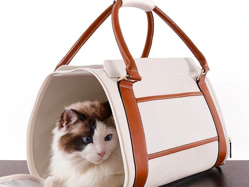 Luxury Vegan Leather Cat Carrier
